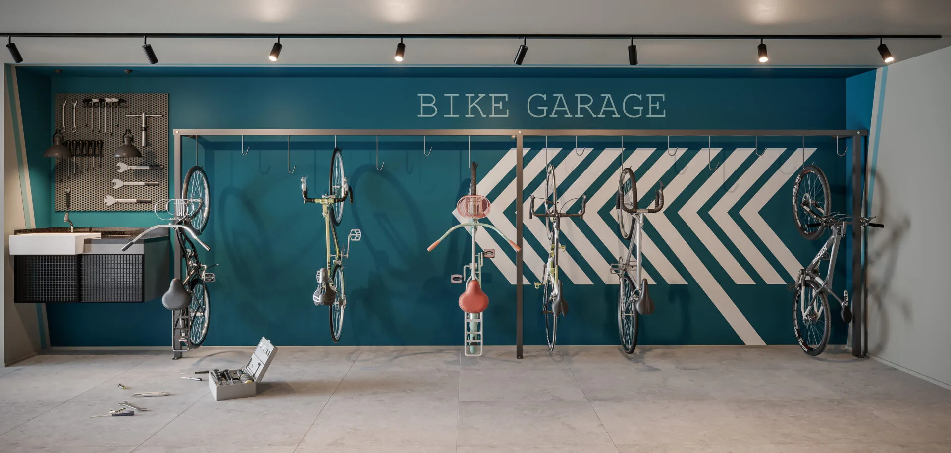 Lazer bicicletário do Botaní em Pompéia, São Paulo