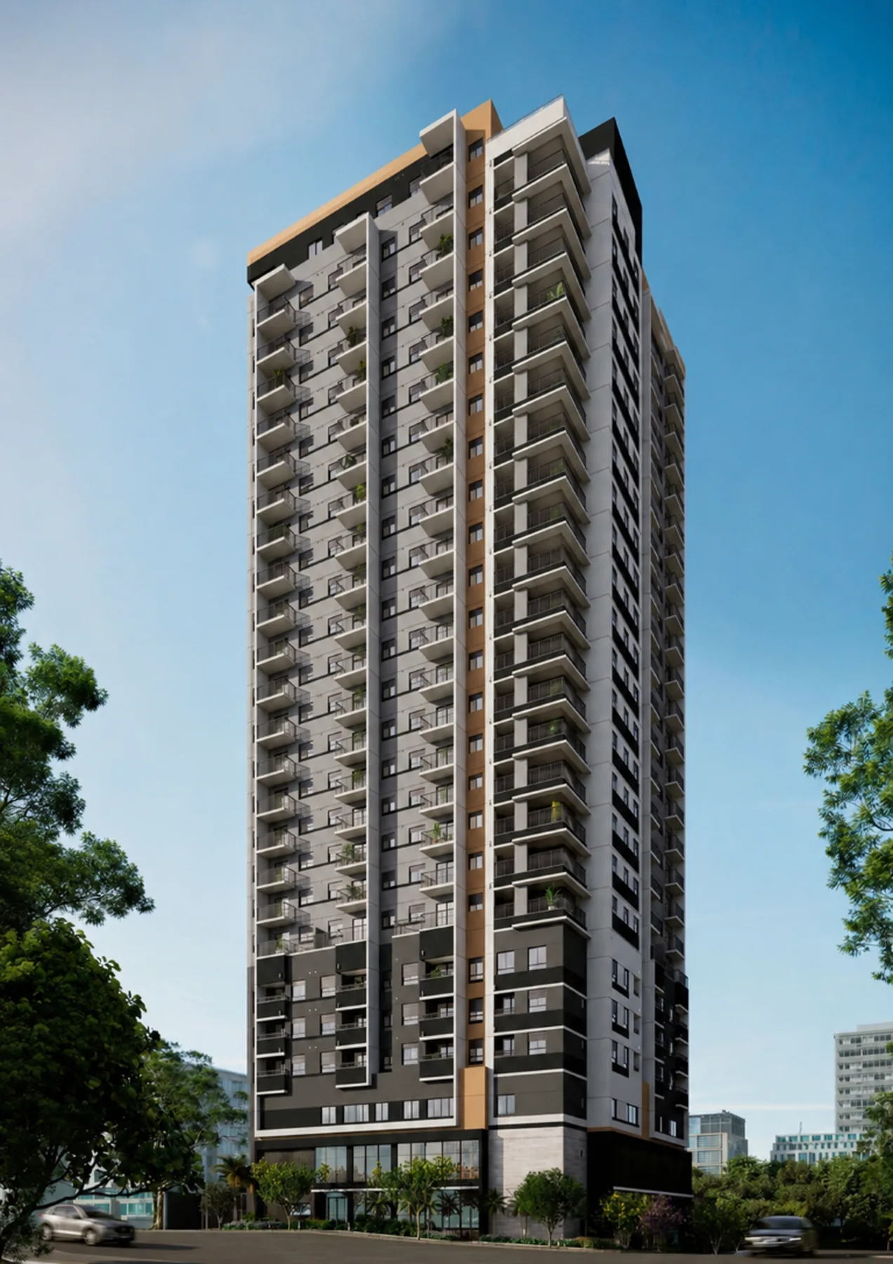 Fachada do Corí 242 Pompéia, lançamento em Vila Romana, São Paulo