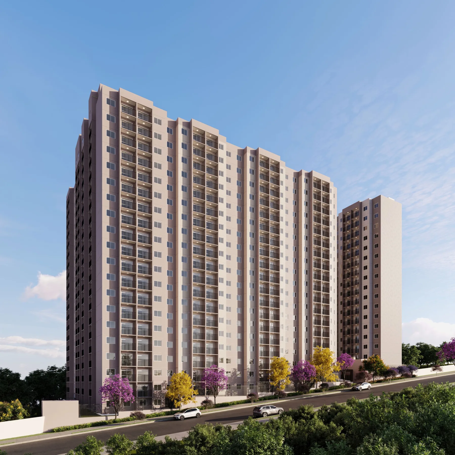 Fachada do Duetto São Domingos – Fase 1, lançamento em São Paulo