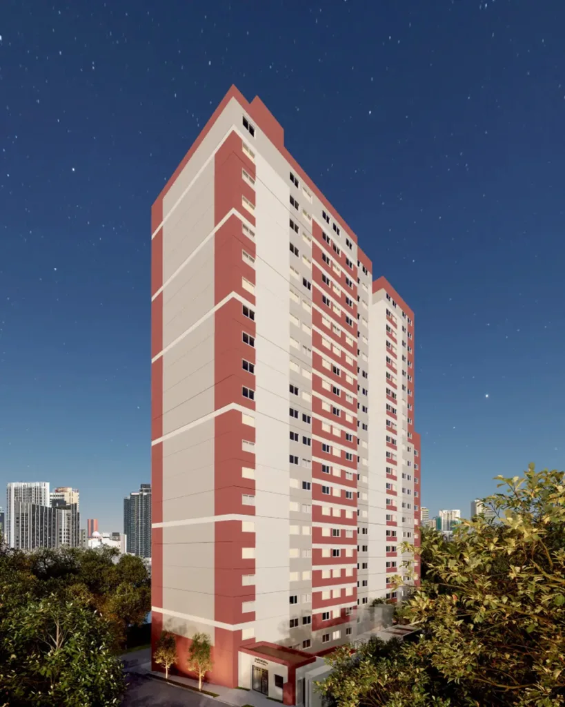 Fachada do empreendimento Metrocasa Clube Vila das Belezas – Fase 1