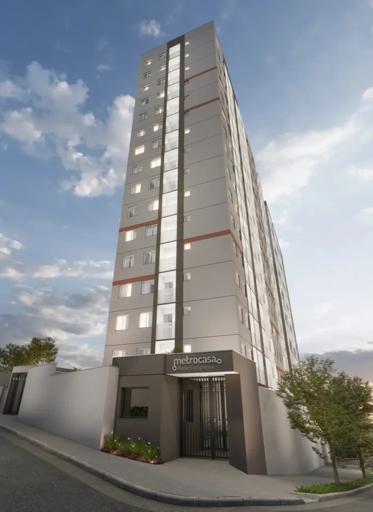 Fachada do empreendimento Metrocasa Prime Sapopemba