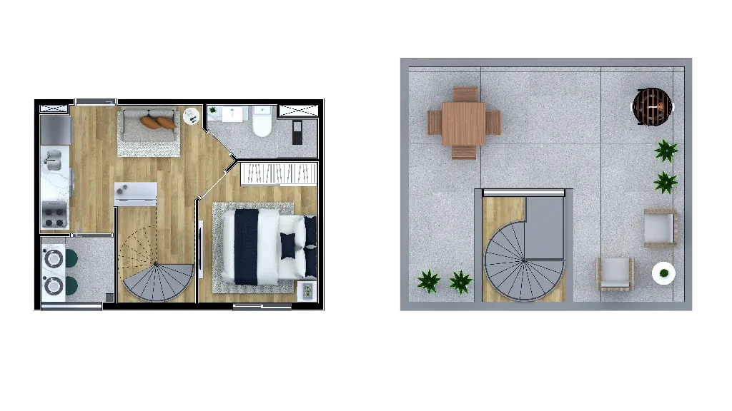 Planta do Metrocasa Vila Clarice — 1 dormitório – 52 m² Cobertura
