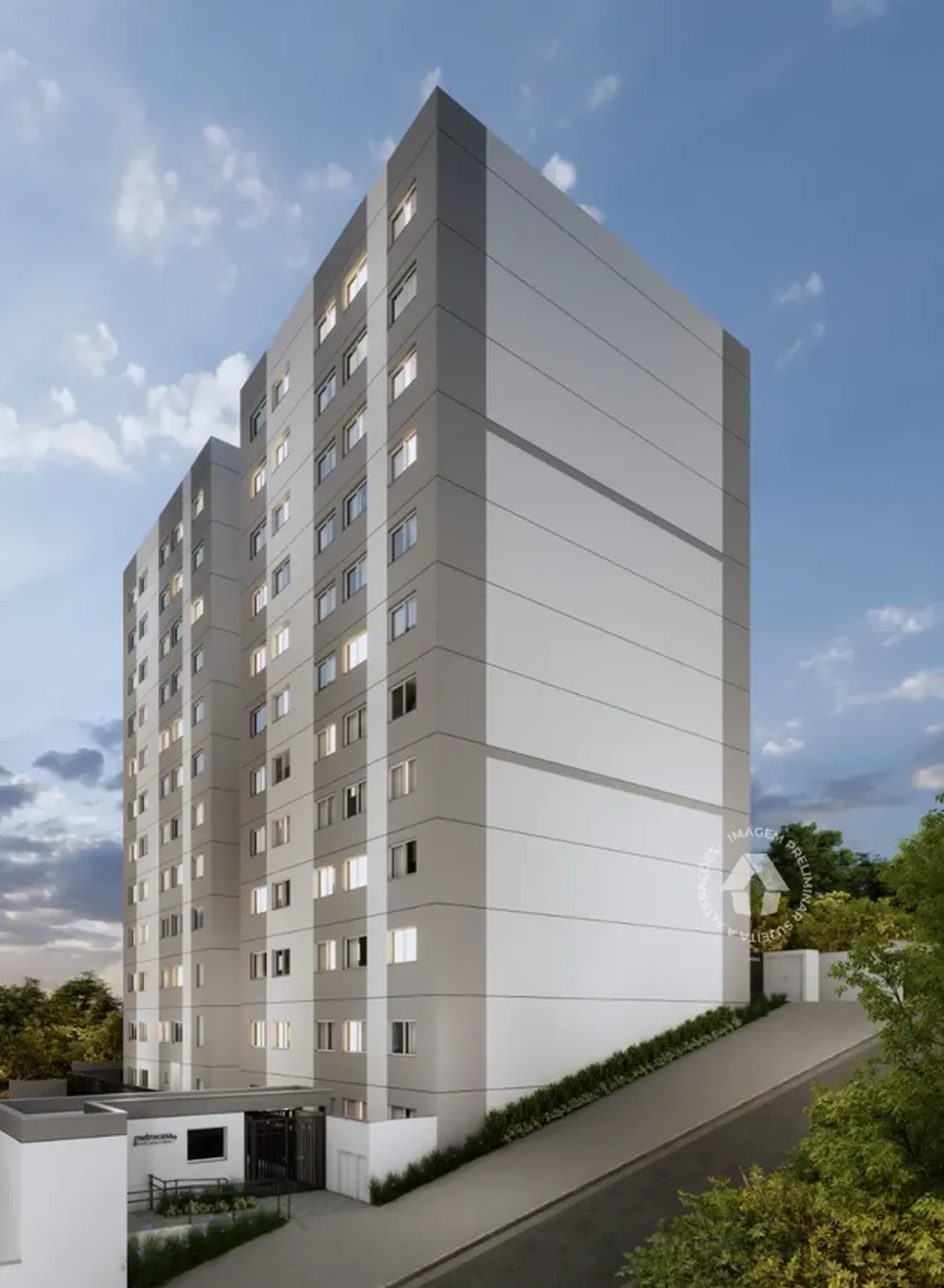 Fachada do Metrocasa Viva Campo Limpo, lançamento em São Paulo