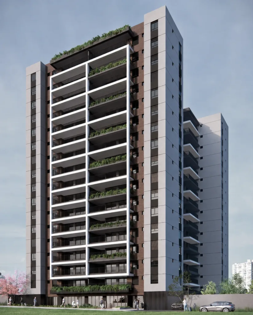 Fachada do empreendimento Motiró Praça da Árvore