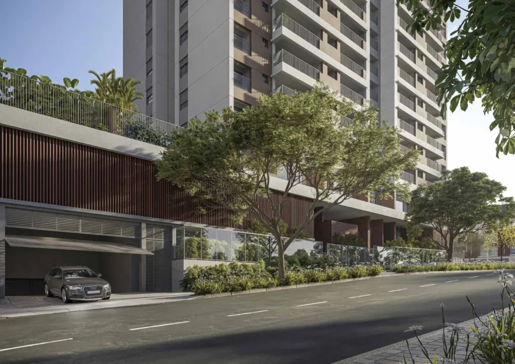 Fachada do empreendimento Oásis Santa Cruz by Diálogo – Comercial