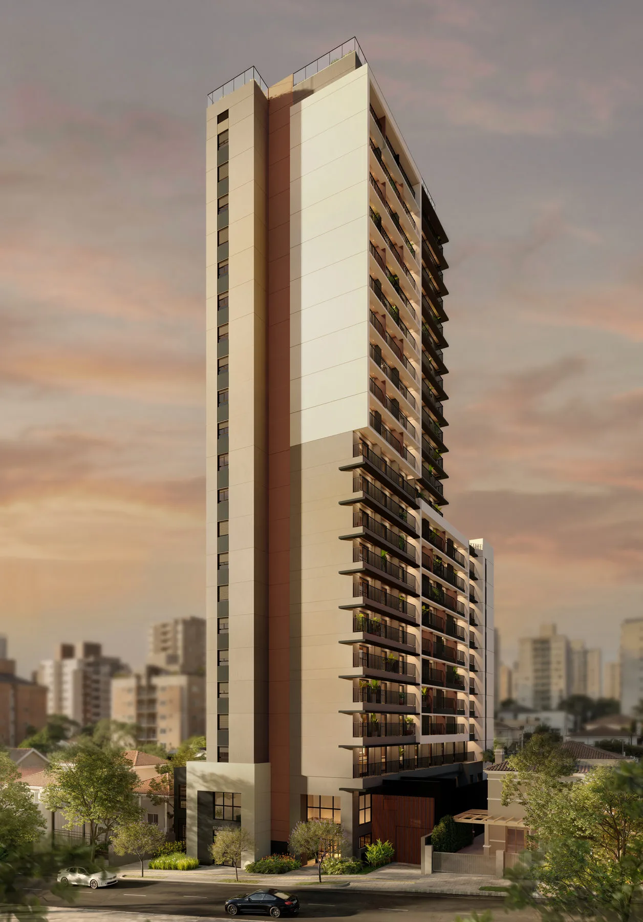 Fachada do Oiti Perdizes, lançamento em Perdizes, São Paulo
