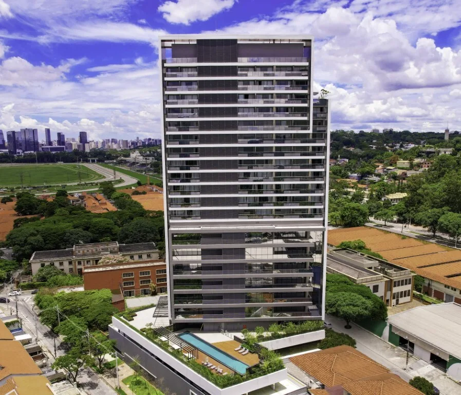 Fachada do empreendimento Parque Jockey