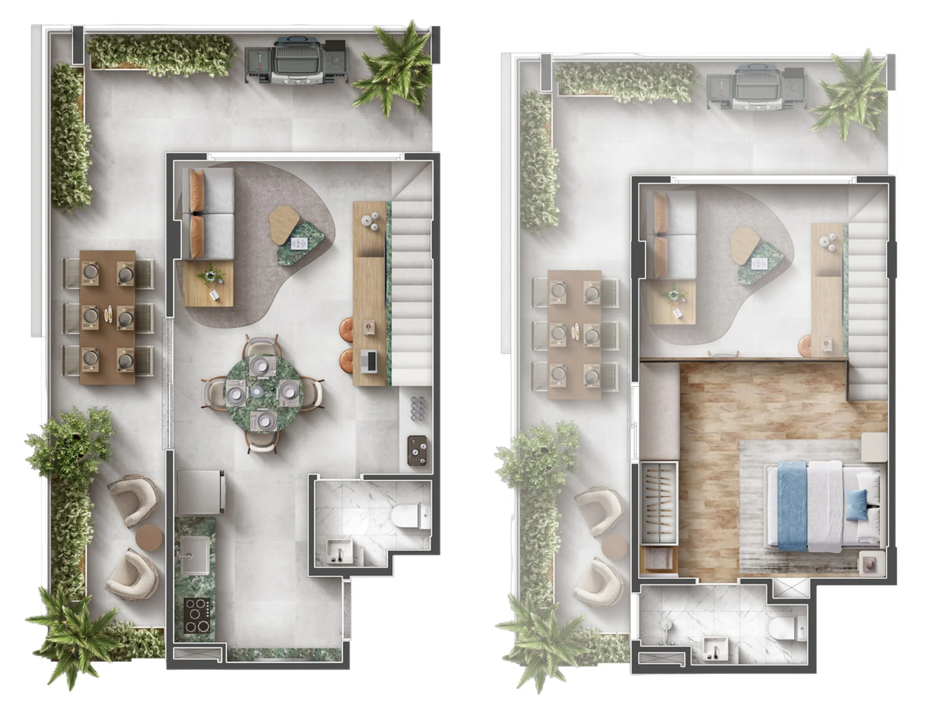 Planta do loft de 1 dormitório e 45,65 m² do The One Tucuruvi