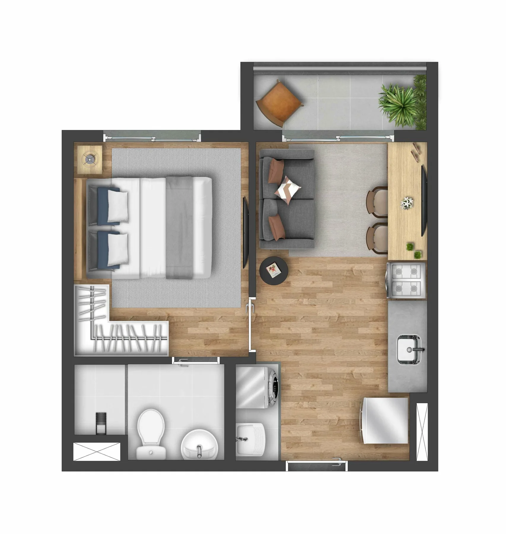 Planta do Vibra Vista Butantã — 1 dormitório – 26 m²