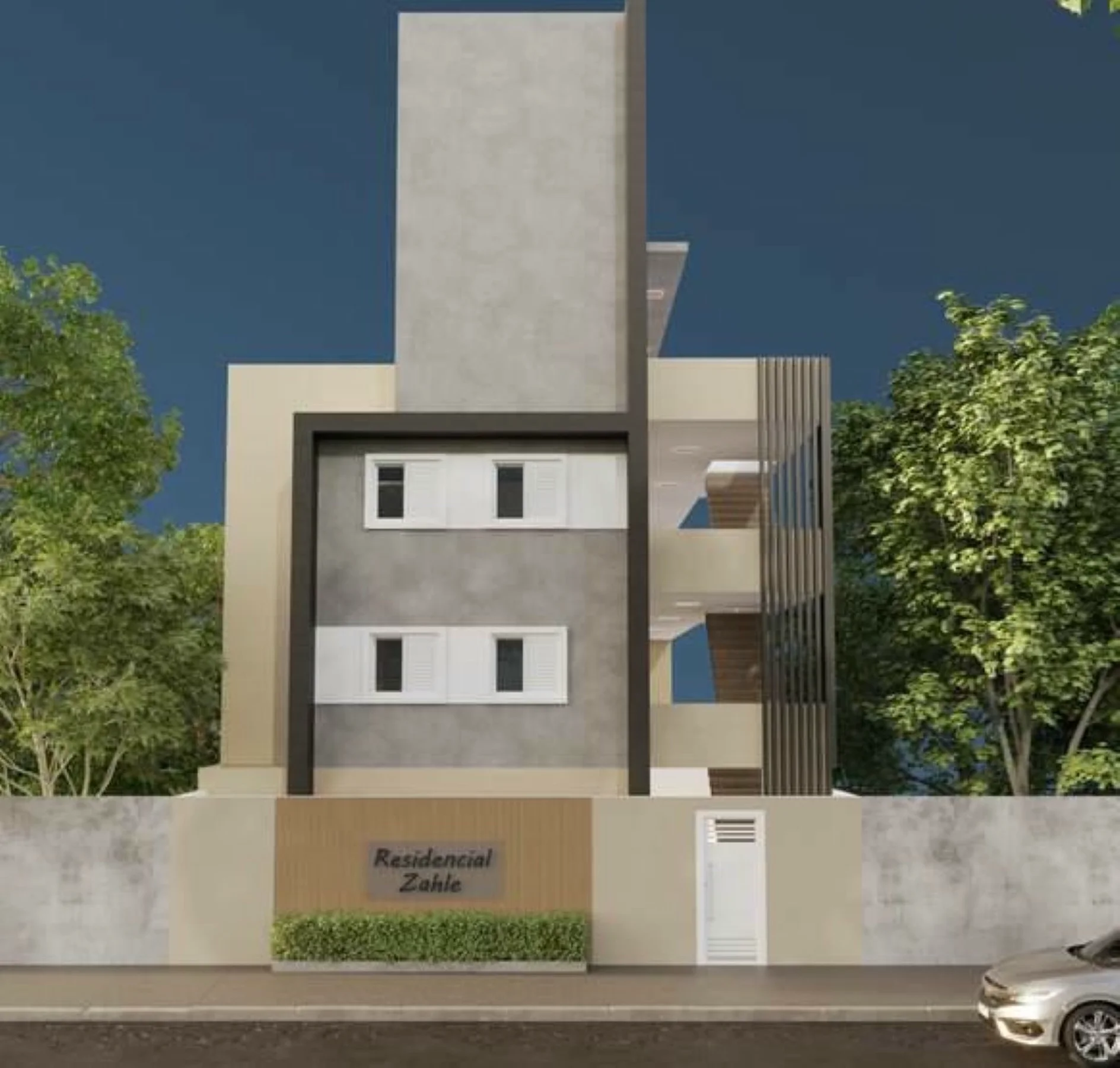 Fachada do Residencial Zahle, na Rua Flôr da Redenção, em Vila Jacuí